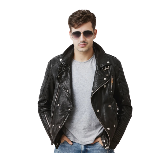 Model wearing coats and jackets