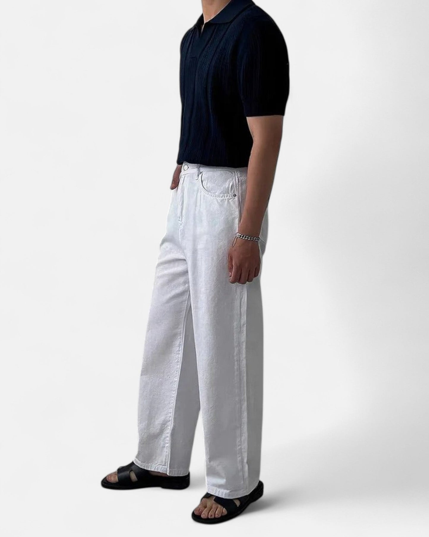 Andrew – Elegant Cotton Blend Knitted Polo - Blue - S - OldMoney - Fashion