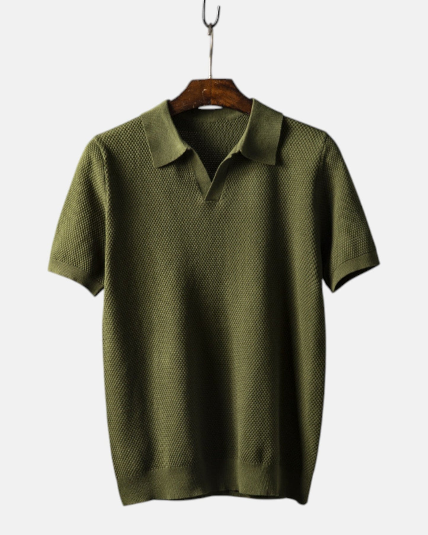 Damian – Refined Slim Fit Cotton Polo - Jade Green - S - OldMoney - Fashion