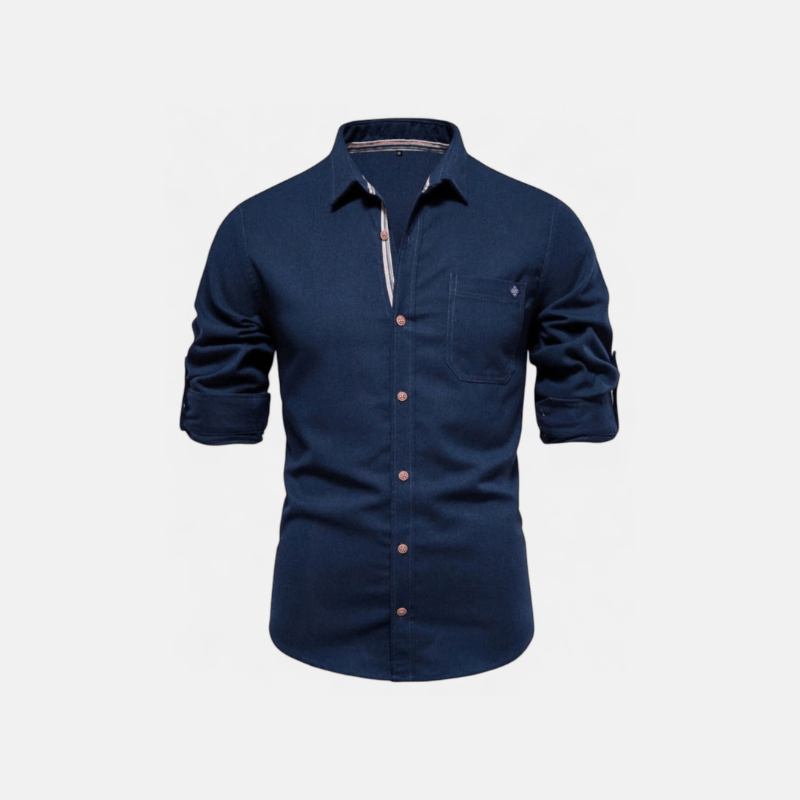 Damian – Tailored Slim Fit Shirt - White - S - OldMoney Fashion