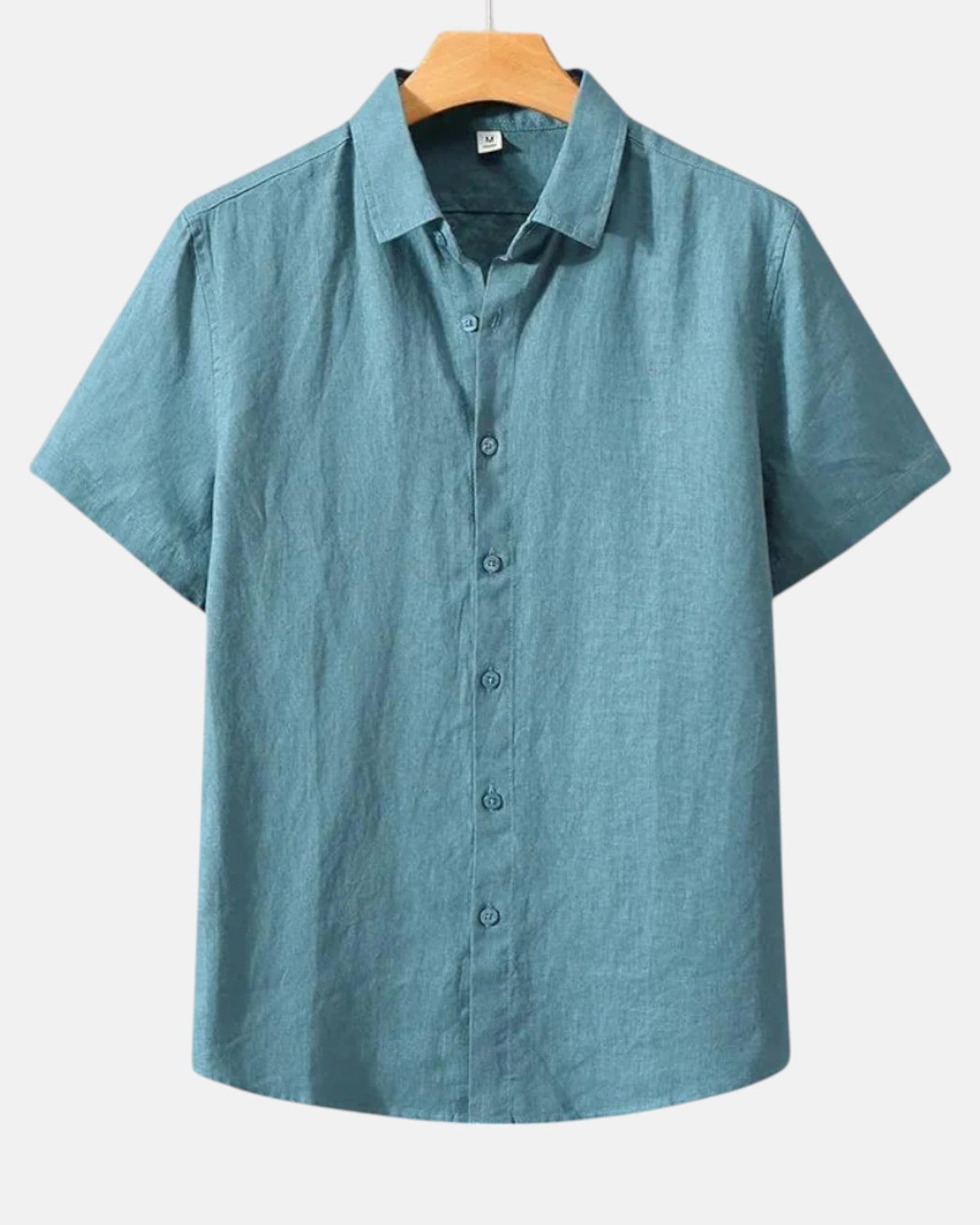 Edward – Luxe Linen Button - Up Shirt - Blue - S - OldMoney - Fashion