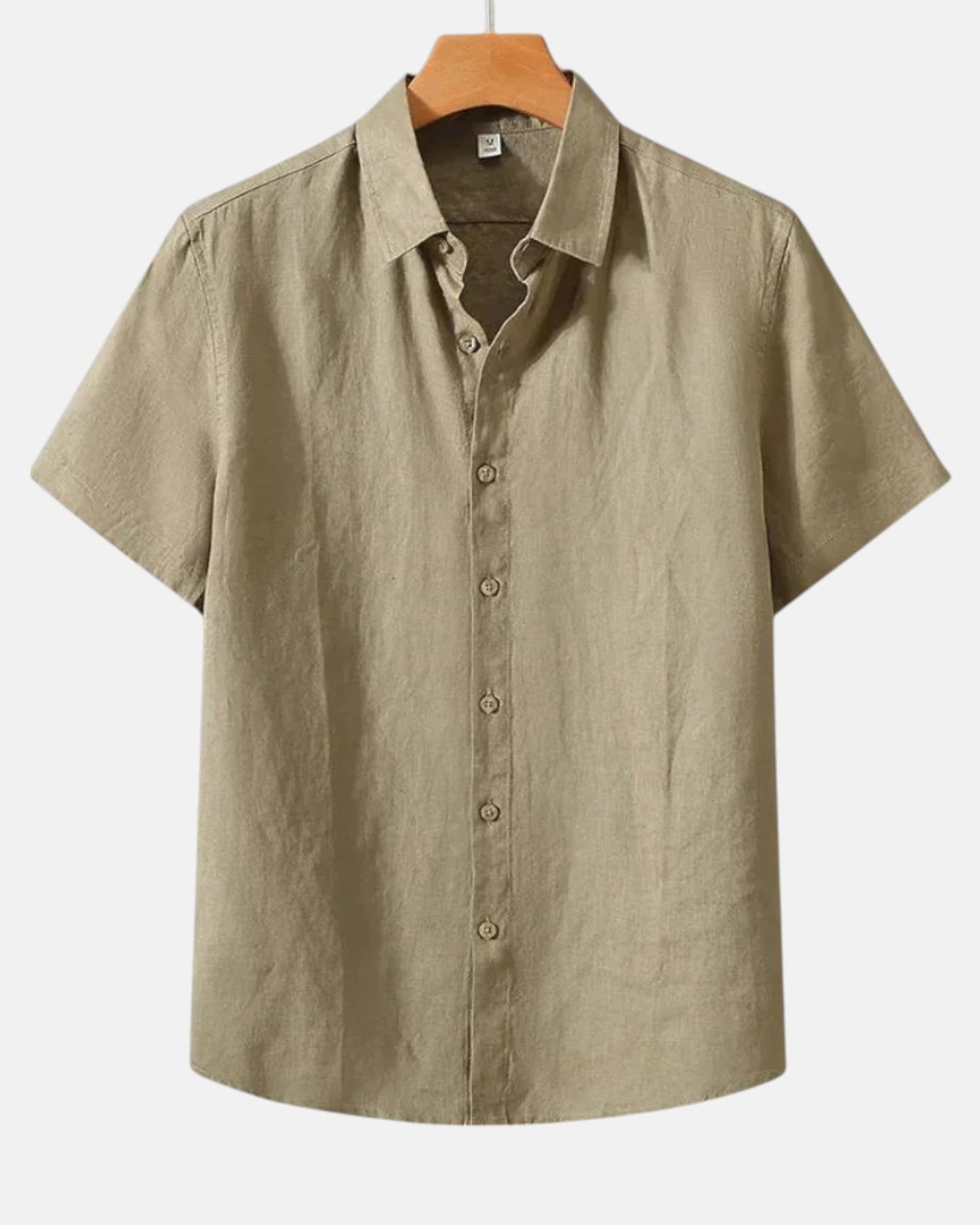 Edward – Luxe Linen Button - Up Shirt - Sand - S - OldMoney - Fashion