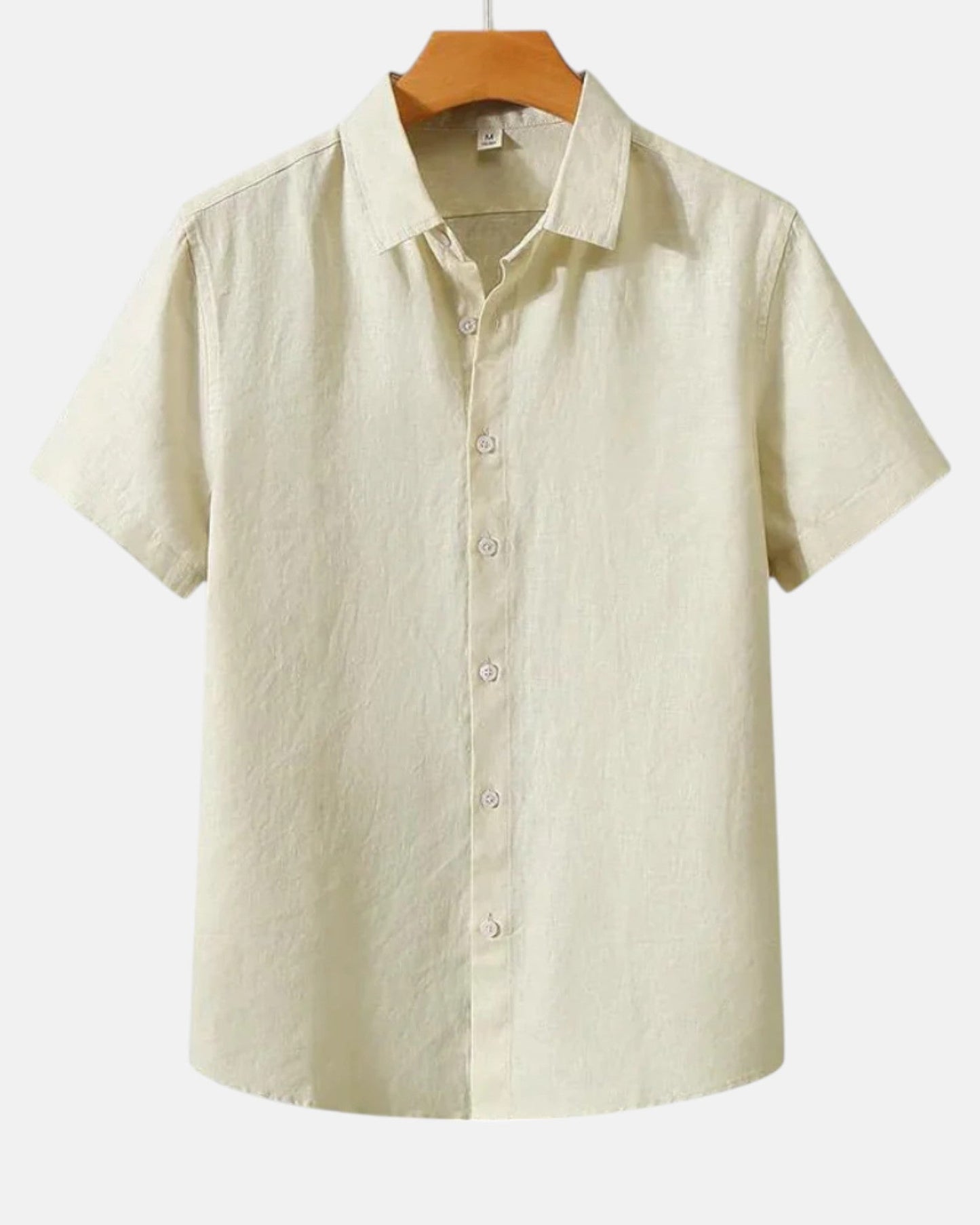 Edward – Luxe Linen Button - Up Shirt - Beige - S - OldMoney - Fashion