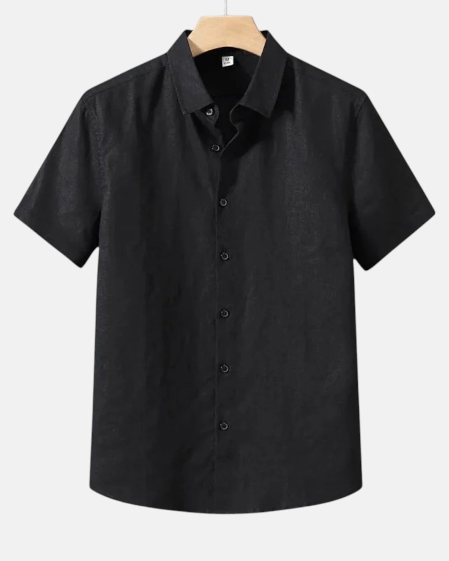 Edward – Luxe Linen Button - Up Shirt - Black - S - OldMoney - Fashion