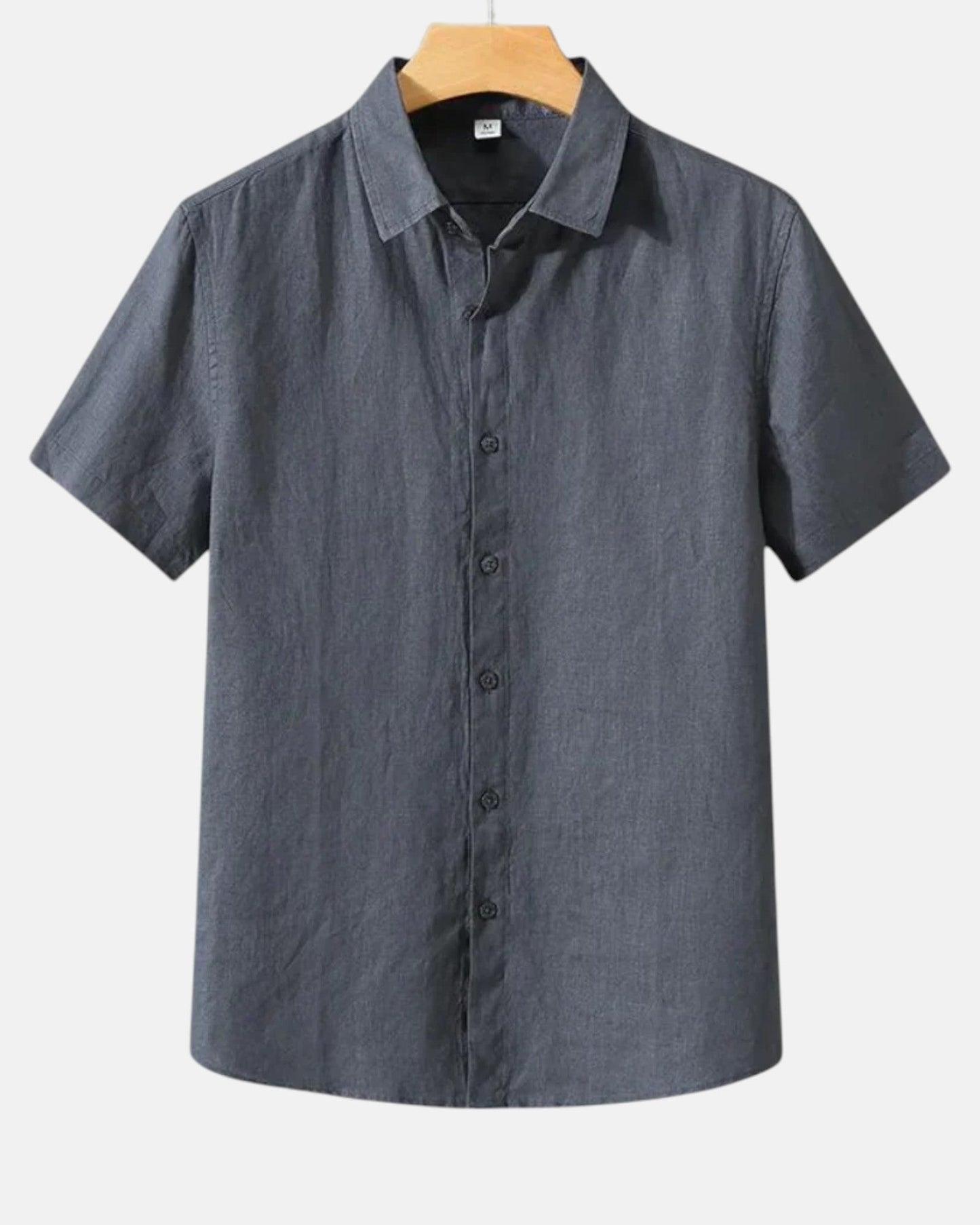 Edward – Luxe Linen Button - Up Shirt - Grey - S - OldMoney - Fashion