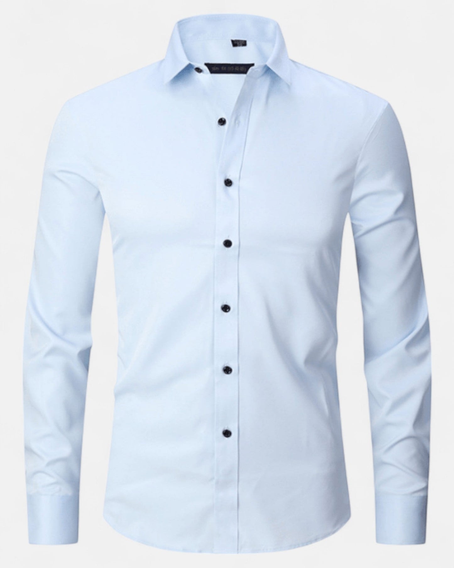 Felix – Luxe Cotton Long - Sleeve Shirt in Classic Fit - Light Blue - S - OldMoney - Fashion