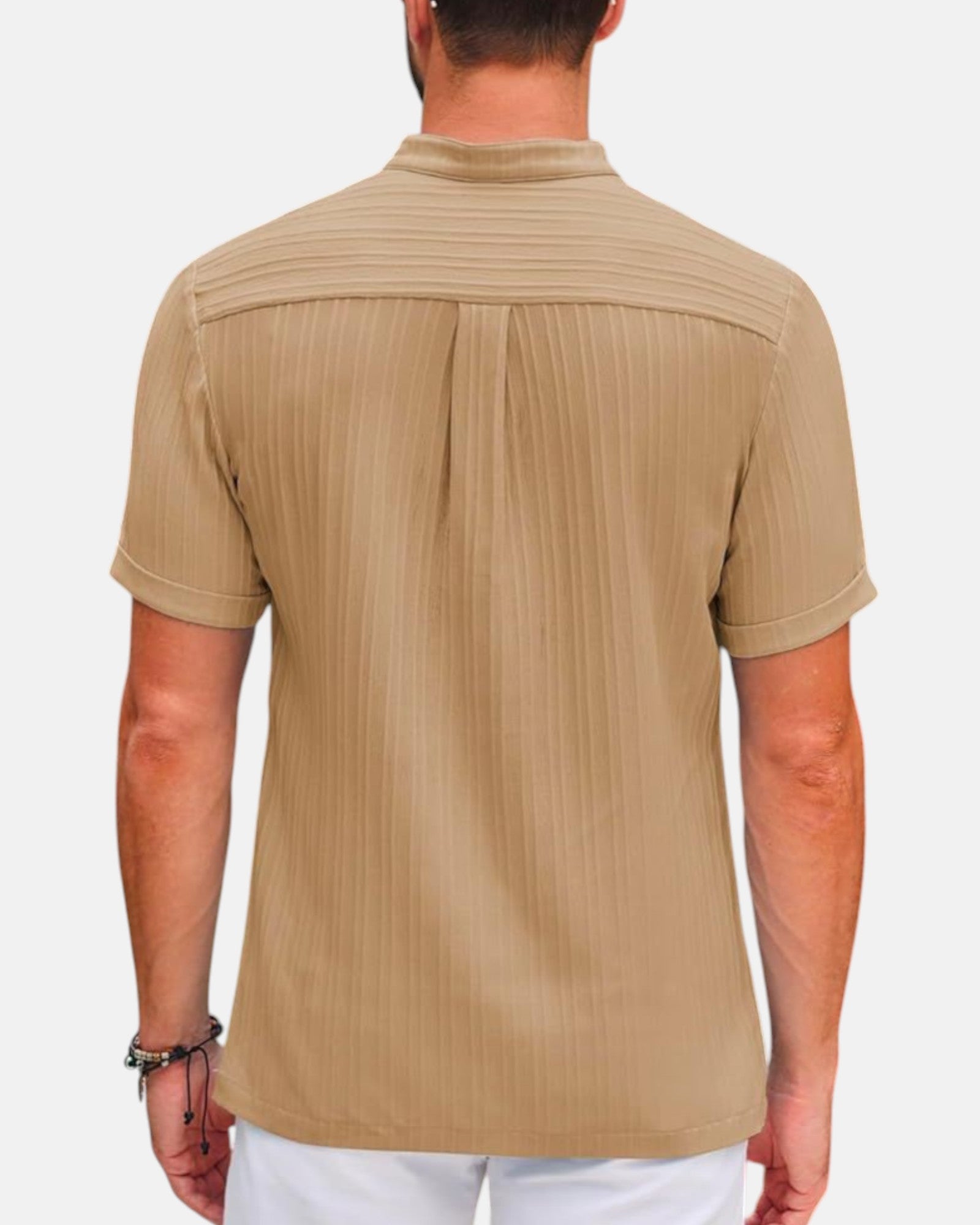 Frank – Elegant Cotton Slim Fit Summer Polo - Khaki - S - OldMoney - Fashion
