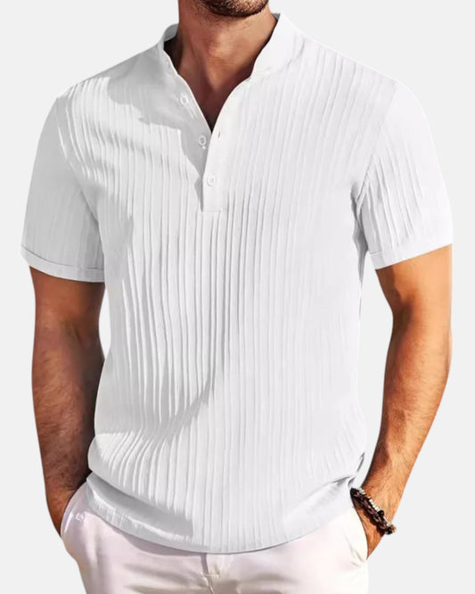 Frank – Elegant Cotton Slim Fit Summer Polo - White - S - OldMoney - Fashion