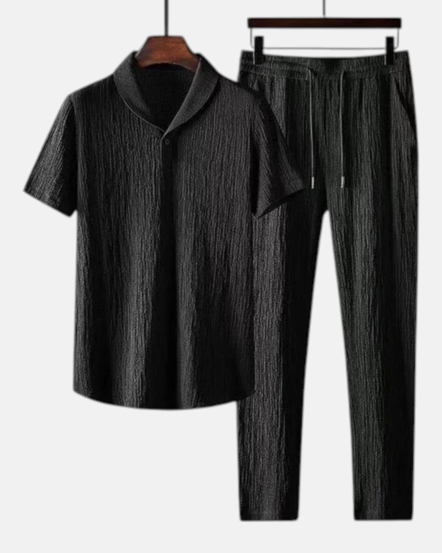Hugo – Refined Fit Summer Cotton Set - Black - S - OldMoney - Fashion