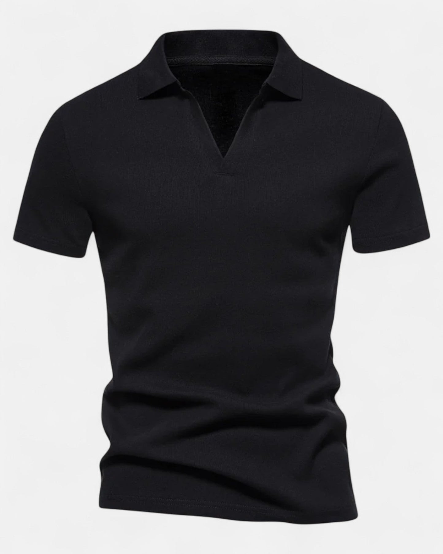 James – Refined Cotton Slim Fit Polo for Elegant Heritage - Black - S - OldMoney - Fashion
