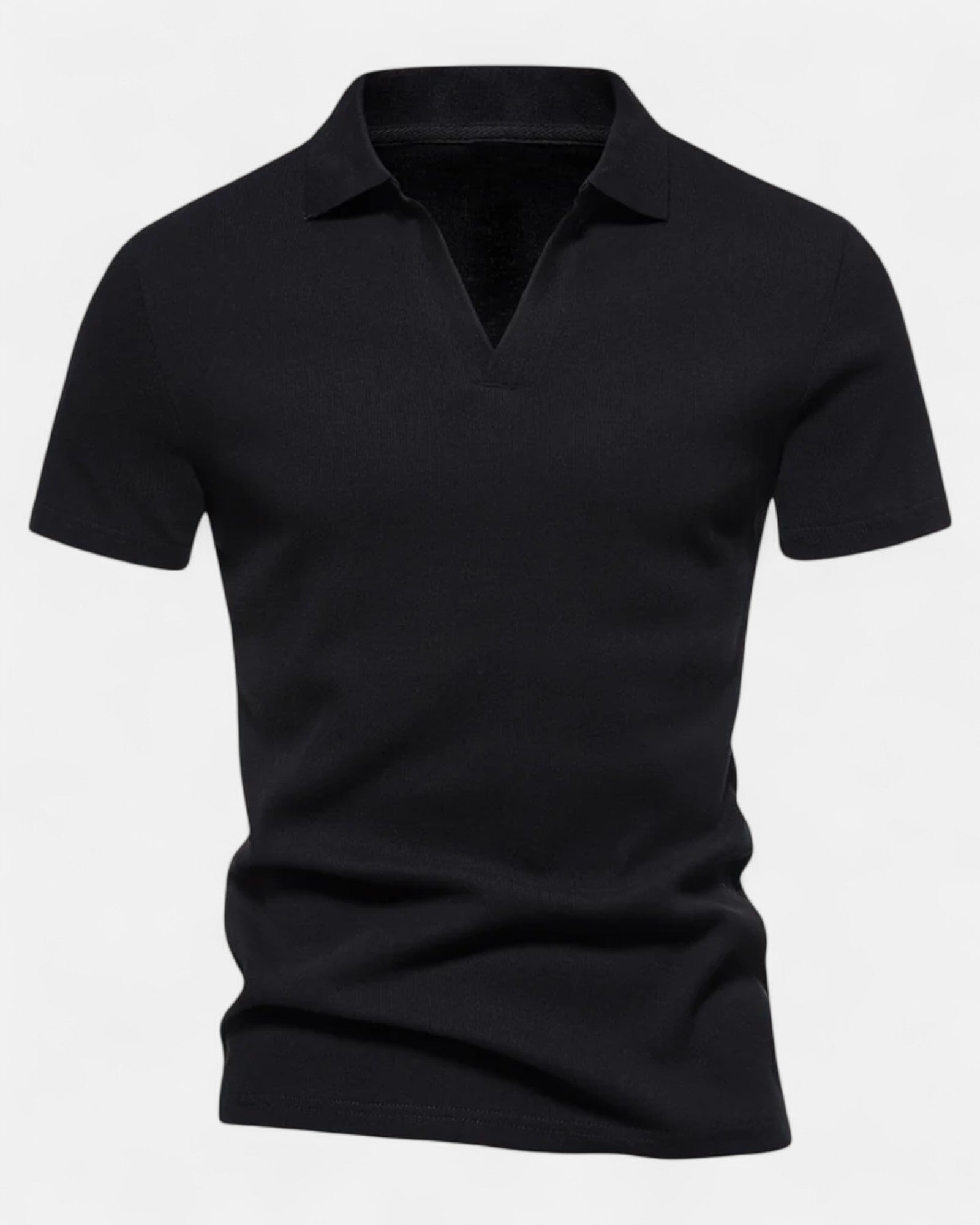 James – Refined Cotton Slim Fit Polo for Elegant Heritage - Black - S - OldMoney - Fashion