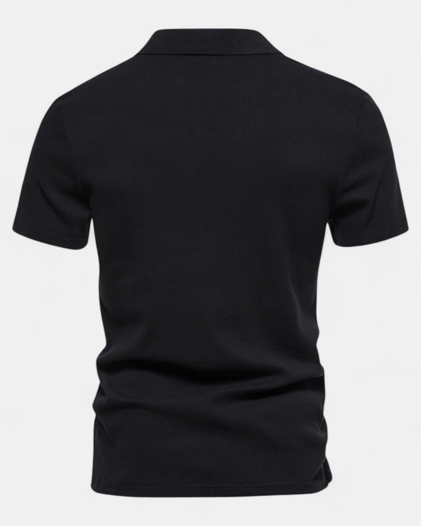 James – Refined Cotton Slim Fit Polo for Elegant Heritage - Black - S - OldMoney - Fashion