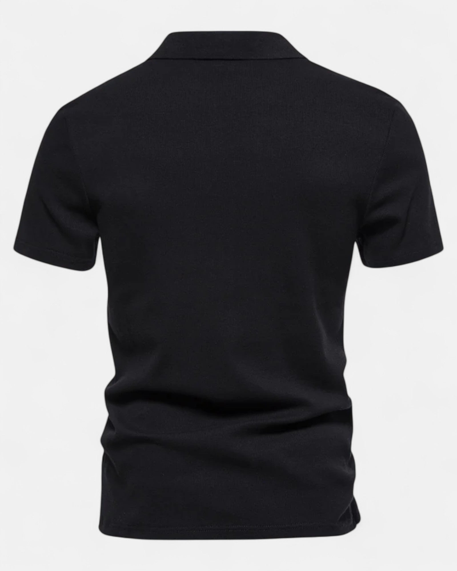 James – Refined Cotton Slim Fit Polo for Elegant Heritage - Black - S - OldMoney - Fashion