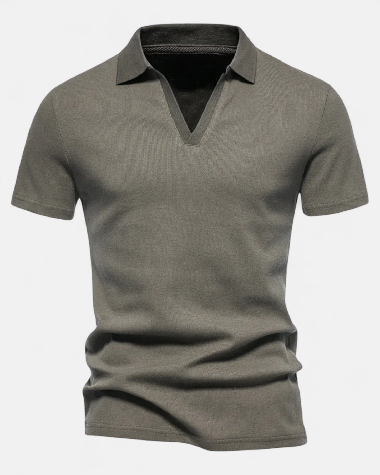 James – Refined Cotton Slim Fit Polo for Elegant Heritage - Army Green - S - OldMoney - Fashion