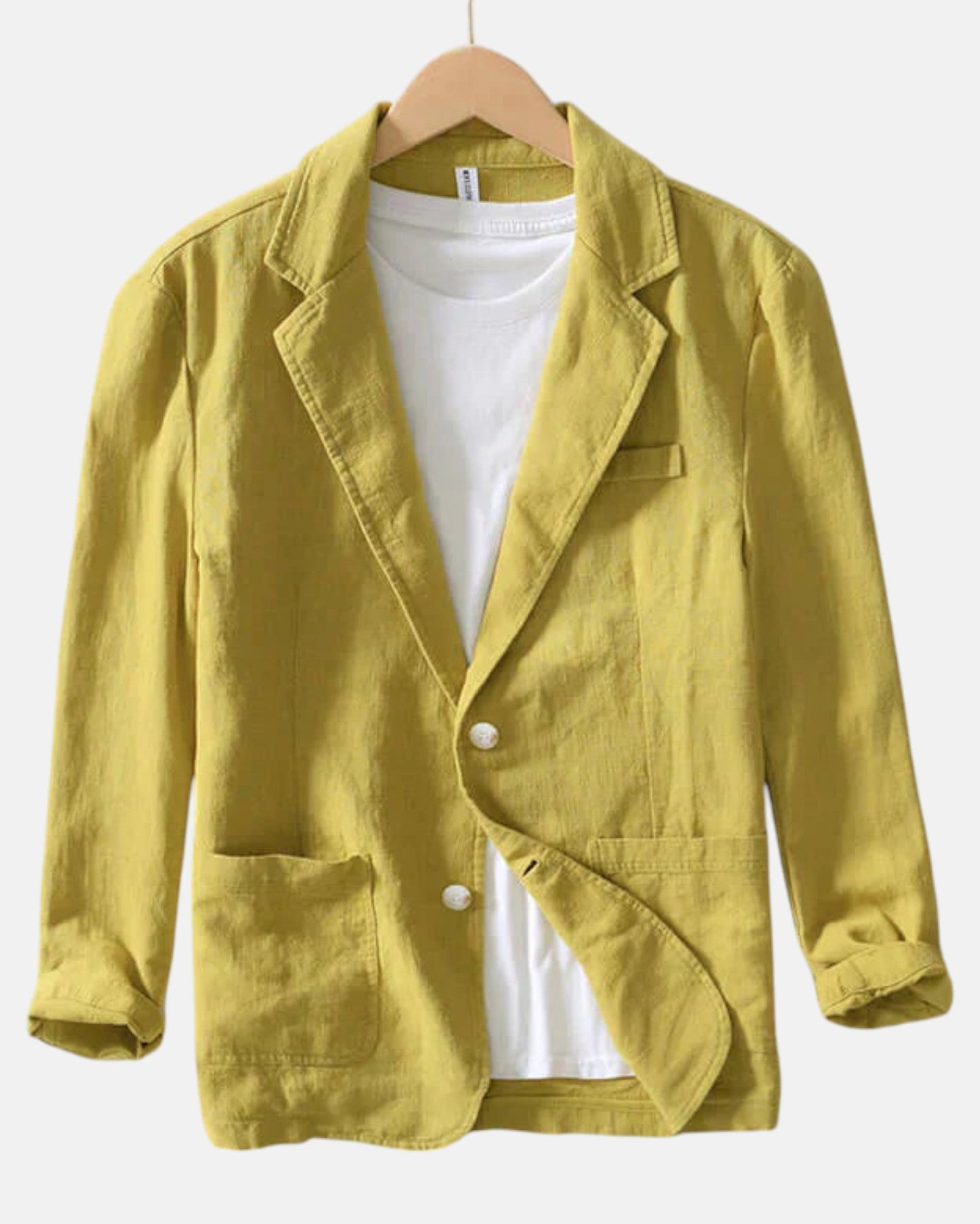 Joseph – Refined Linen Summer Jacket for Elegance - Yellow - XS - OldMoney - Fashion