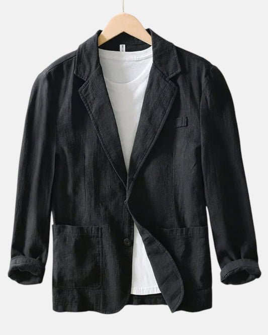 Joseph – Refined Linen Summer Jacket for Elegance - Black - XS - OldMoney - Fashion