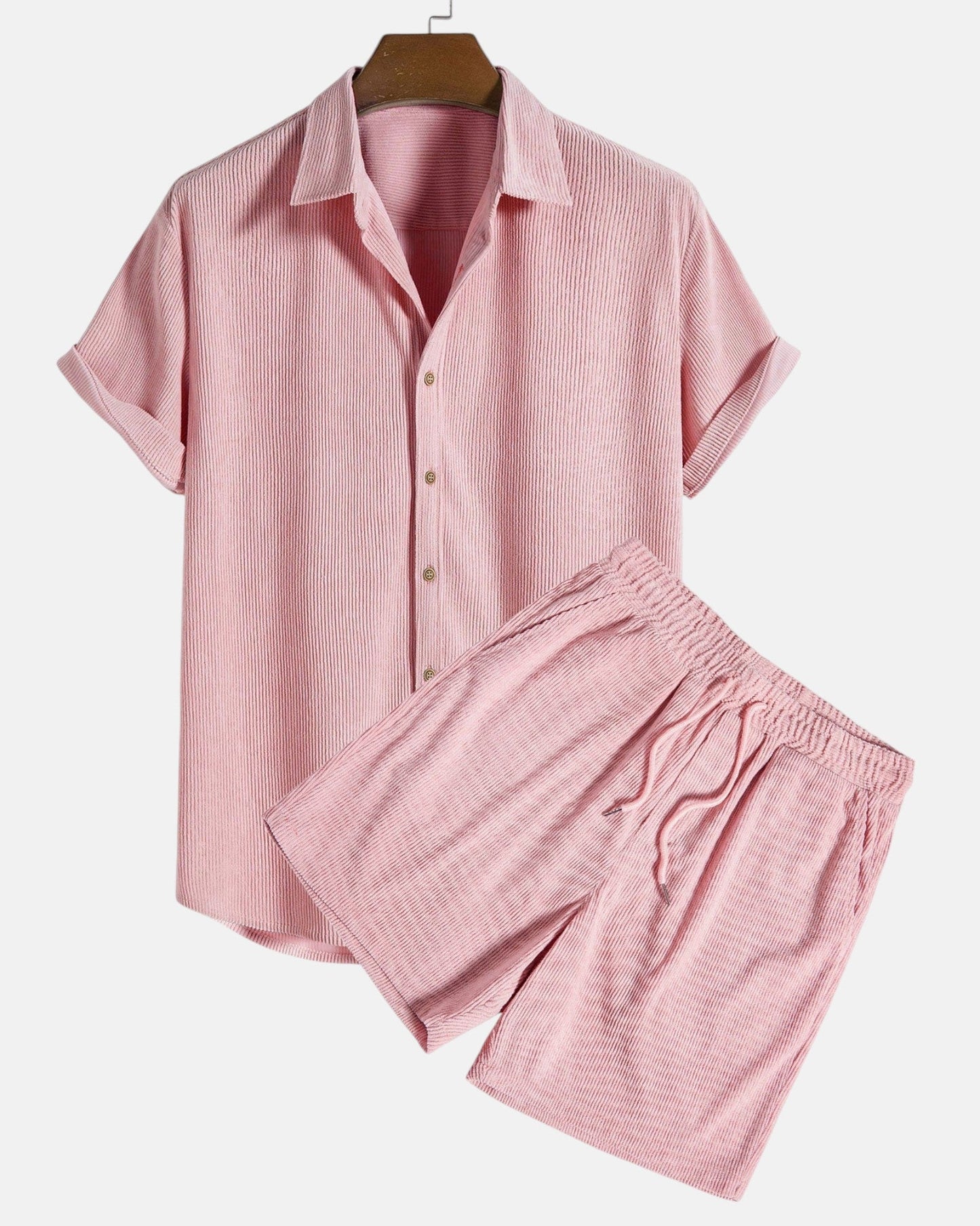 Kevin – Timeless Slim Fit Corduroy Sets - Light Pink - S - OldMoney - Fashion
