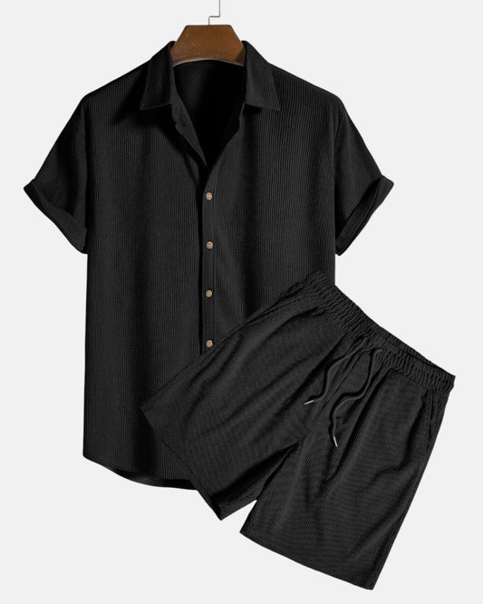 Kevin – Timeless Slim Fit Corduroy Sets - Black - S - OldMoney - Fashion