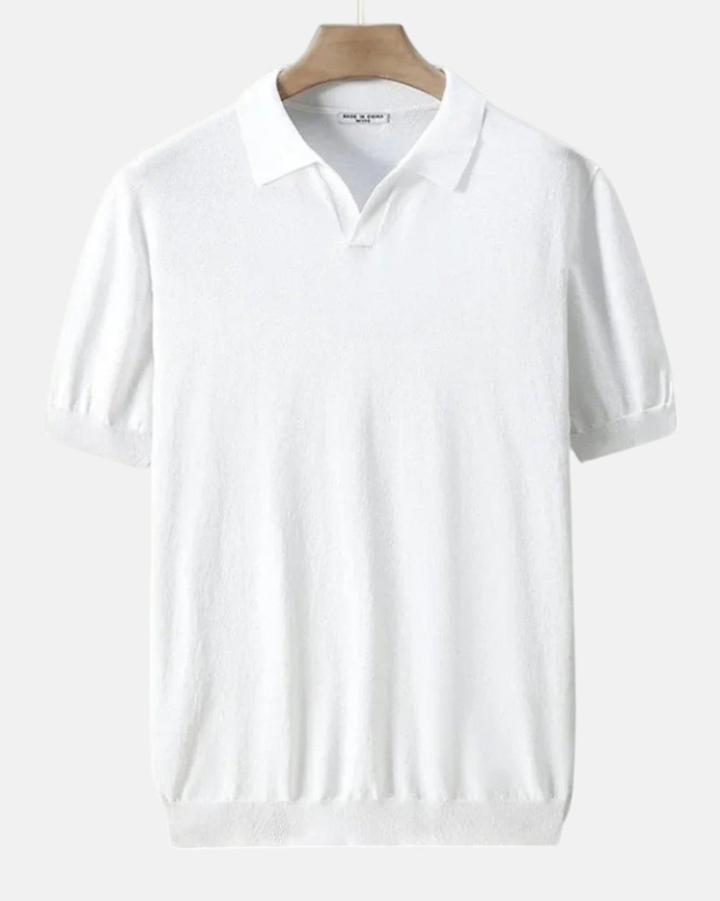 Lloyd – Luxe Cotton Short Sleeve Knit Polo Shirt - White - S - OldMoney - Fashion