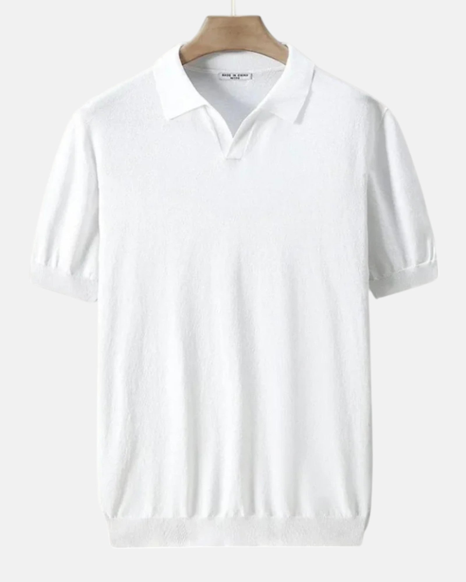 Lloyd – Luxe Cotton Short Sleeve Knit Polo Shirt - White - S - OldMoney - Fashion