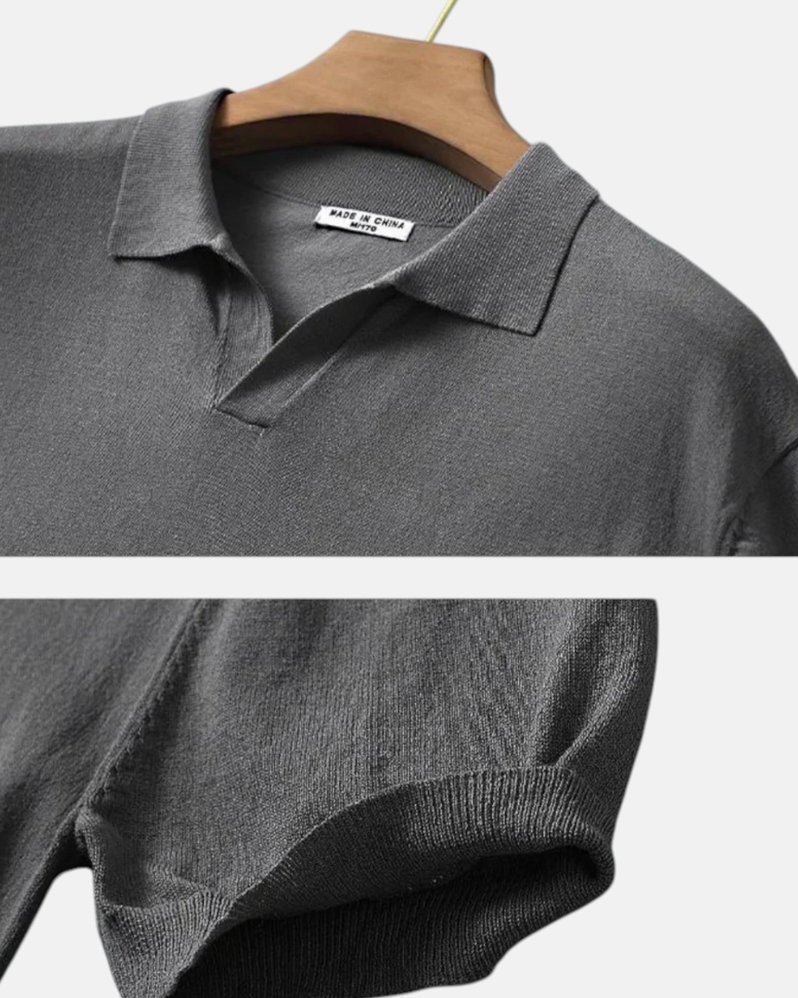 Lloyd – Luxe Cotton Short Sleeve Knit Polo Shirt - Grey - S - OldMoney - Fashion