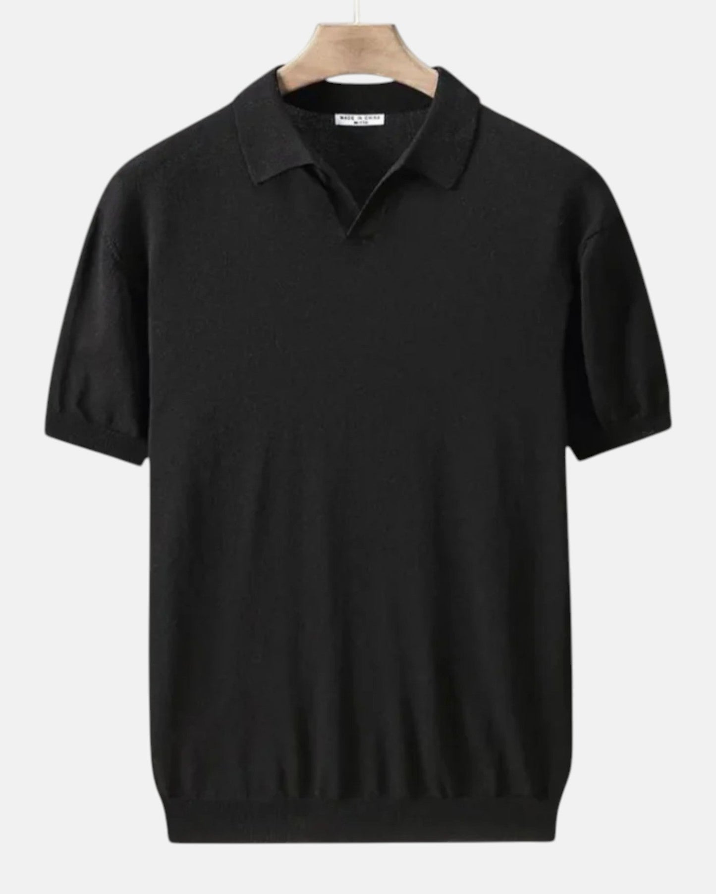 Lloyd – Luxe Cotton Short Sleeve Knit Polo Shirt - Black - S - OldMoney - Fashion