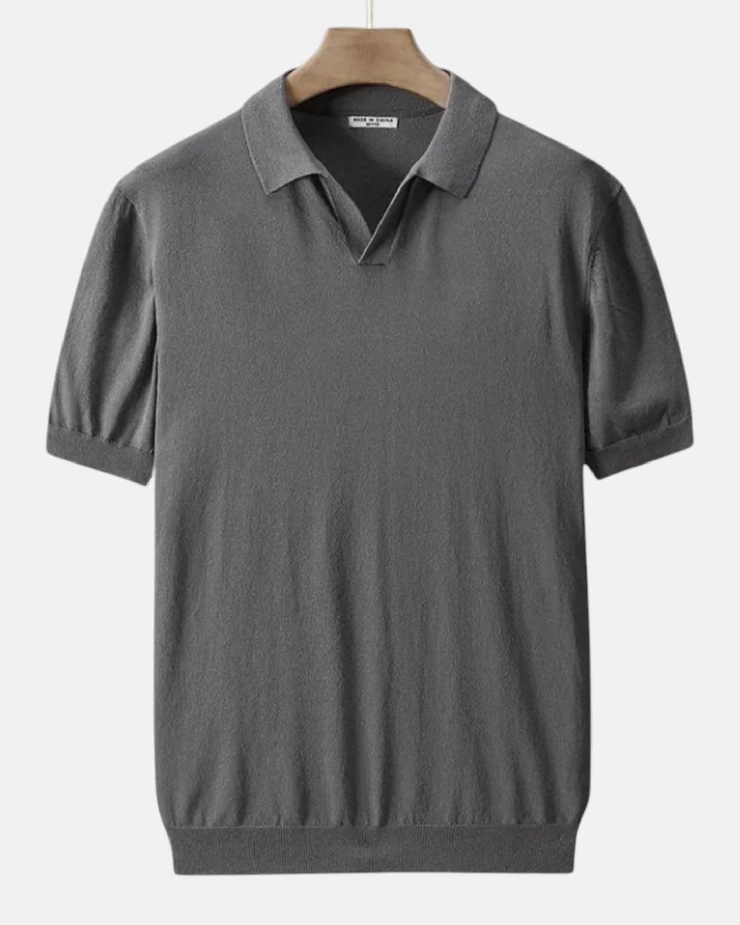 Lloyd – Luxe Cotton Short Sleeve Knit Polo Shirt - Grey - S - OldMoney - Fashion