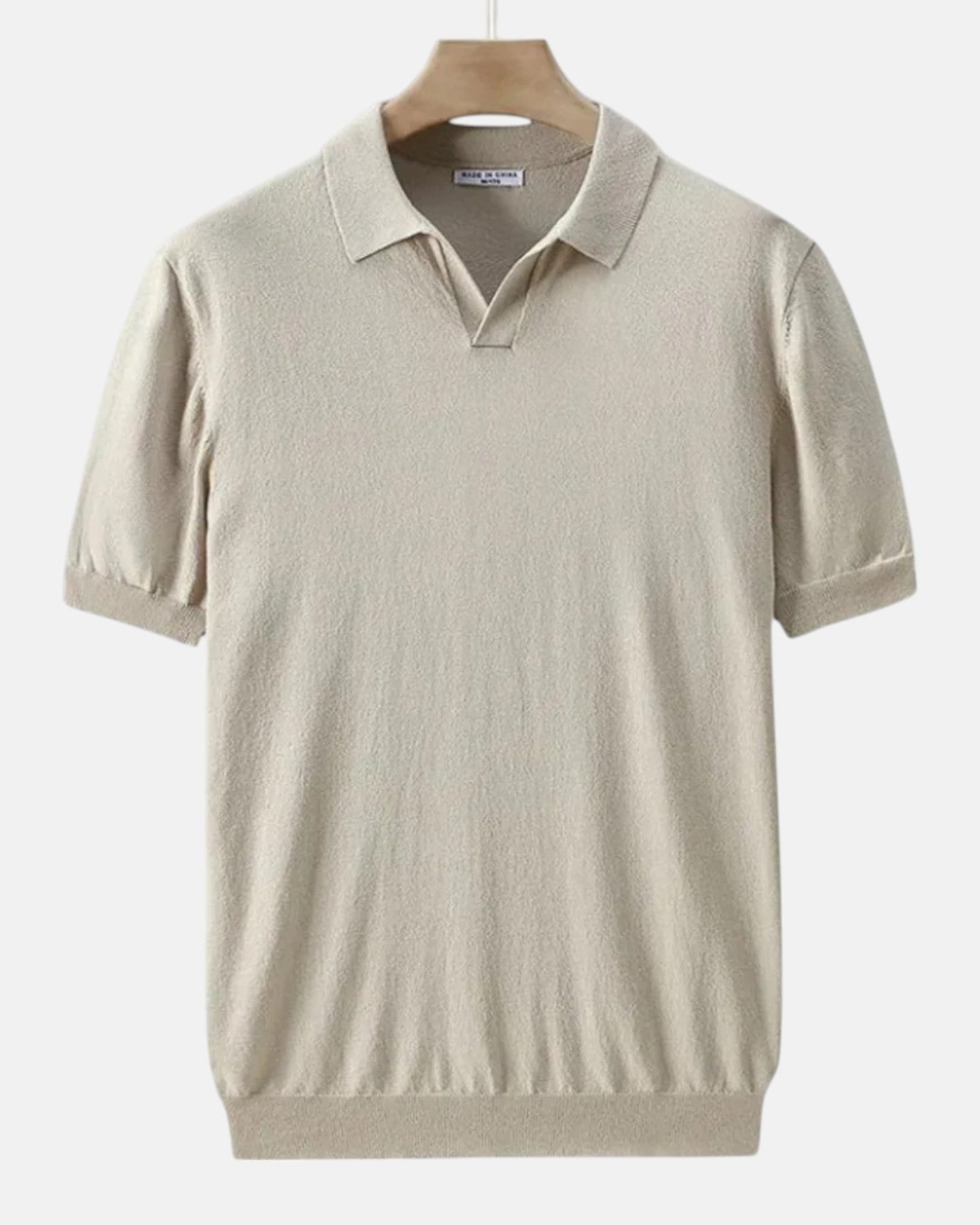 Lloyd – Luxe Cotton Short Sleeve Knit Polo Shirt - Khaki - S - OldMoney - Fashion