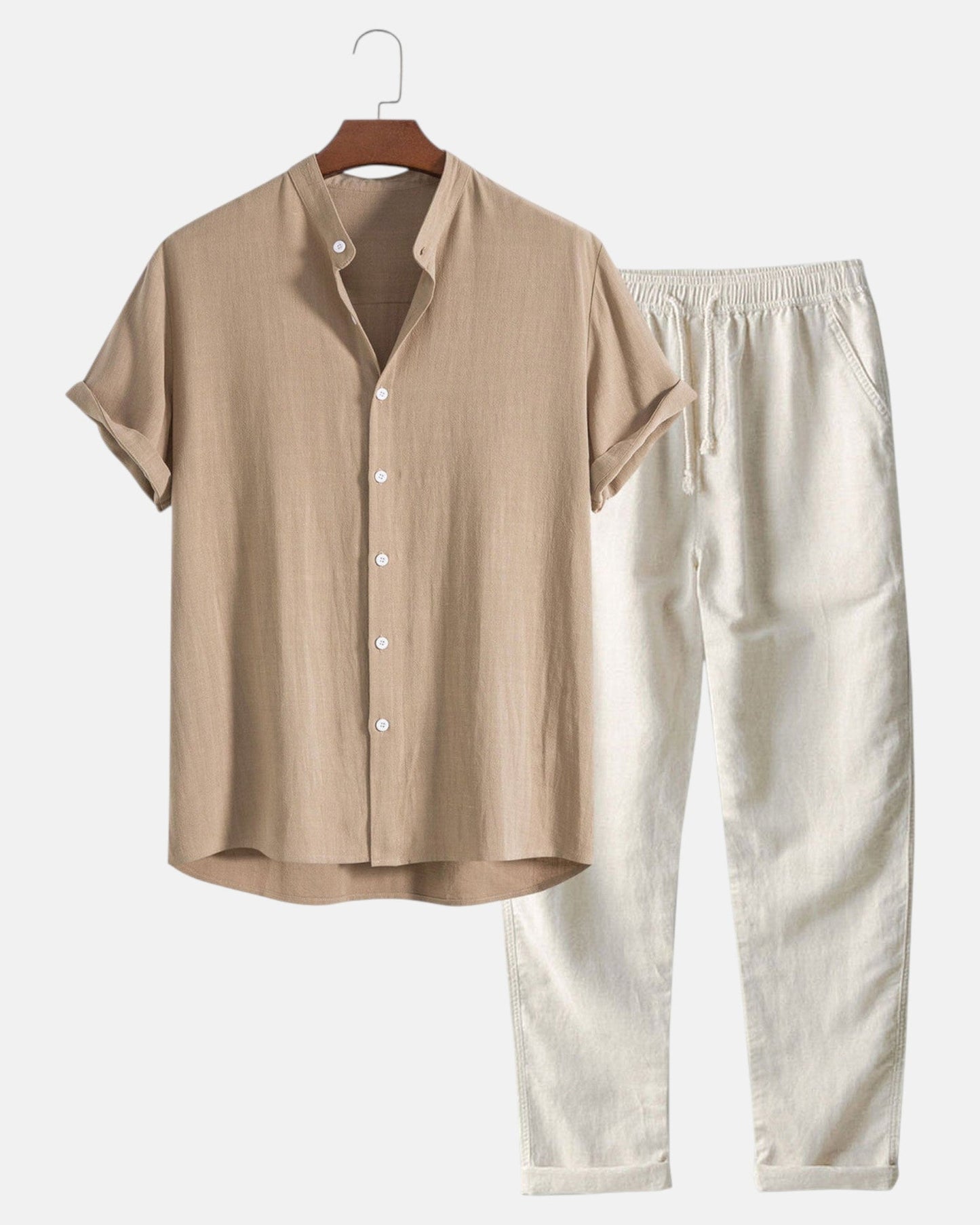 Peter – Luxurious Linen Set for Timeless Elegance - Beige - S - OldMoney - Fashion