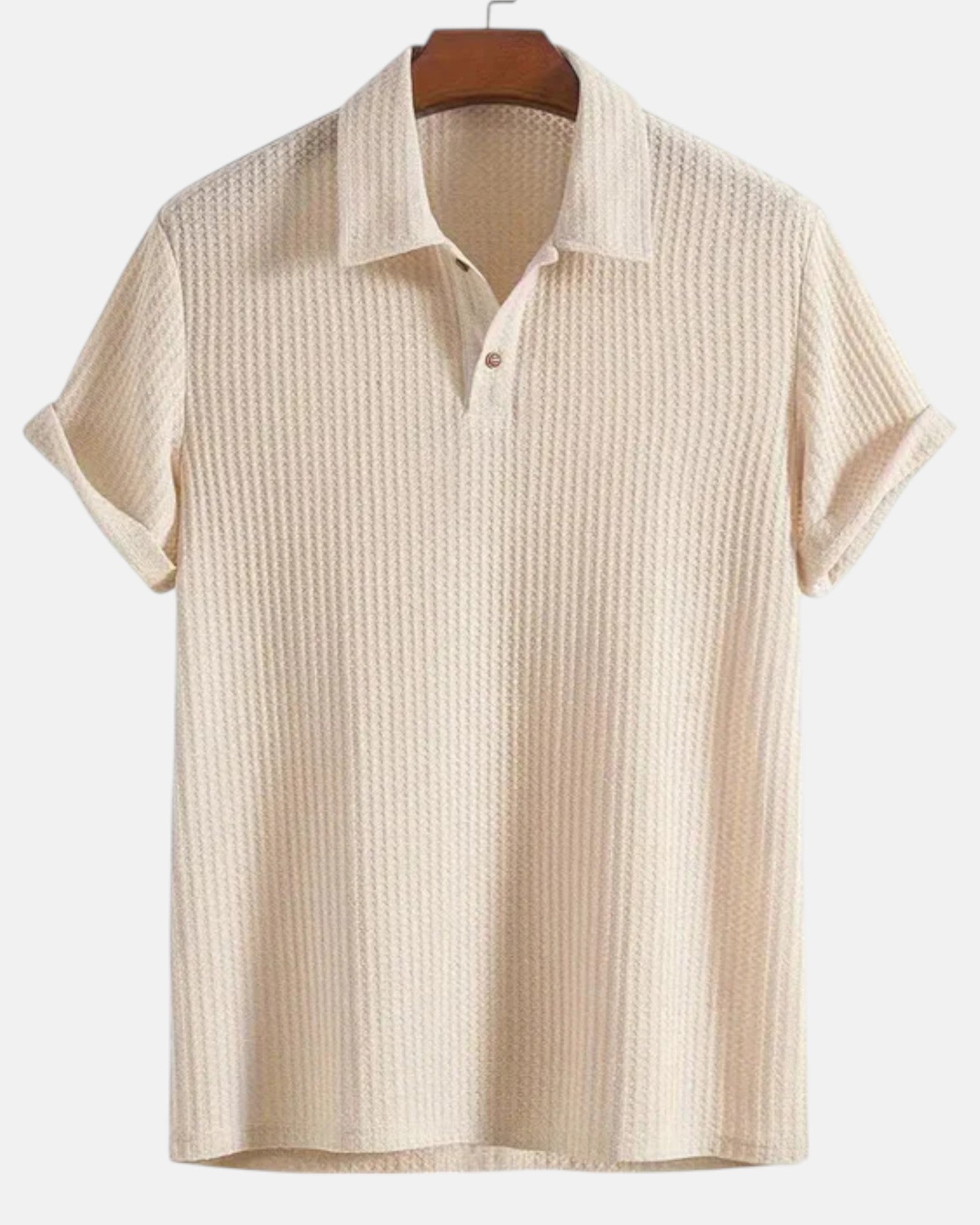 Rupert – Relaxed Polo & Trousers Set - Beige - S - OldMoney - Fashion
