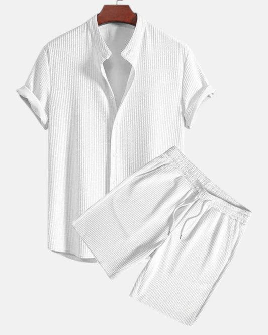 Timothy – Luxurious Tailored Cotton Summer Set - White - S - OldMoney - Fashion