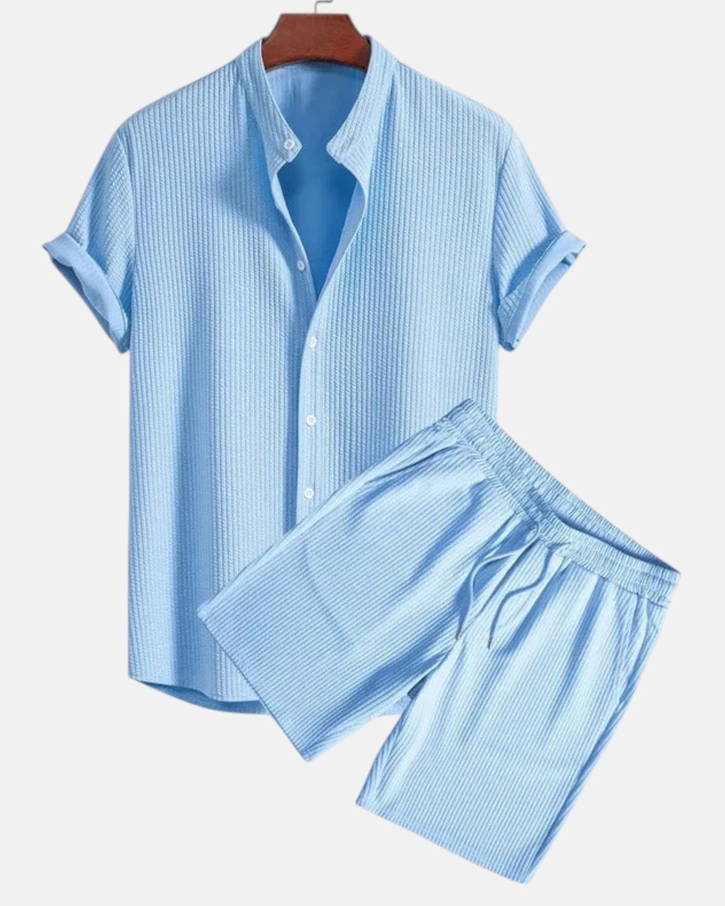 Timothy – Luxurious Tailored Cotton Summer Set - Blue - S - OldMoney - Fashion