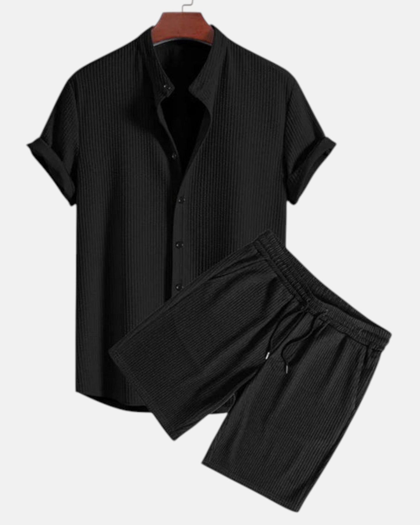 Timothy – Luxurious Tailored Cotton Summer Set - Black - S - OldMoney - Fashion