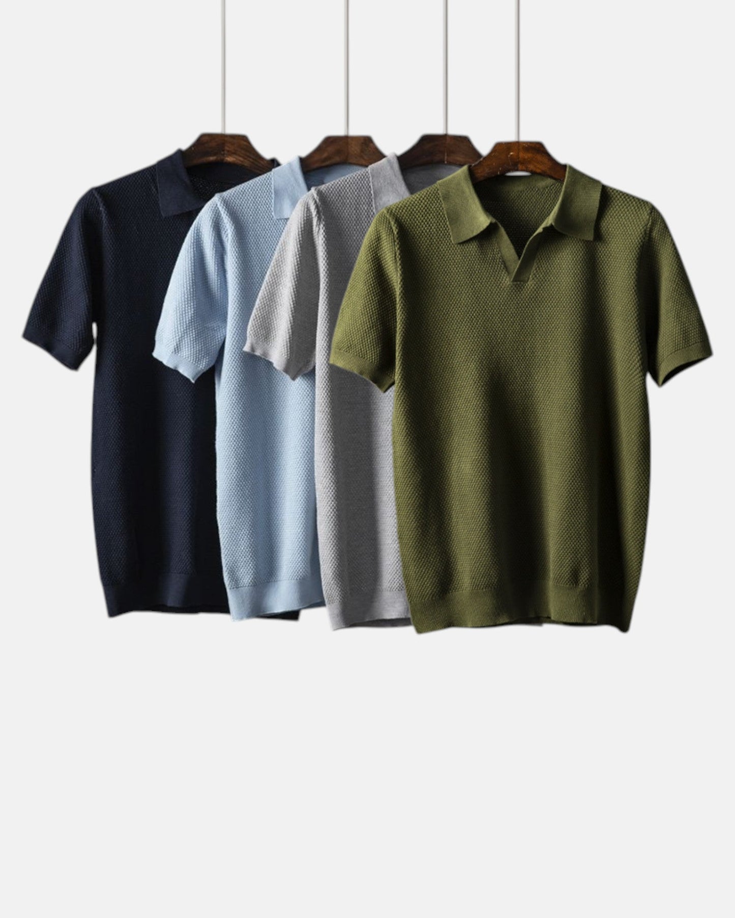 Damian – Refined Slim Fit Cotton Polo - Jade Green - S - OldMoney - Fashion