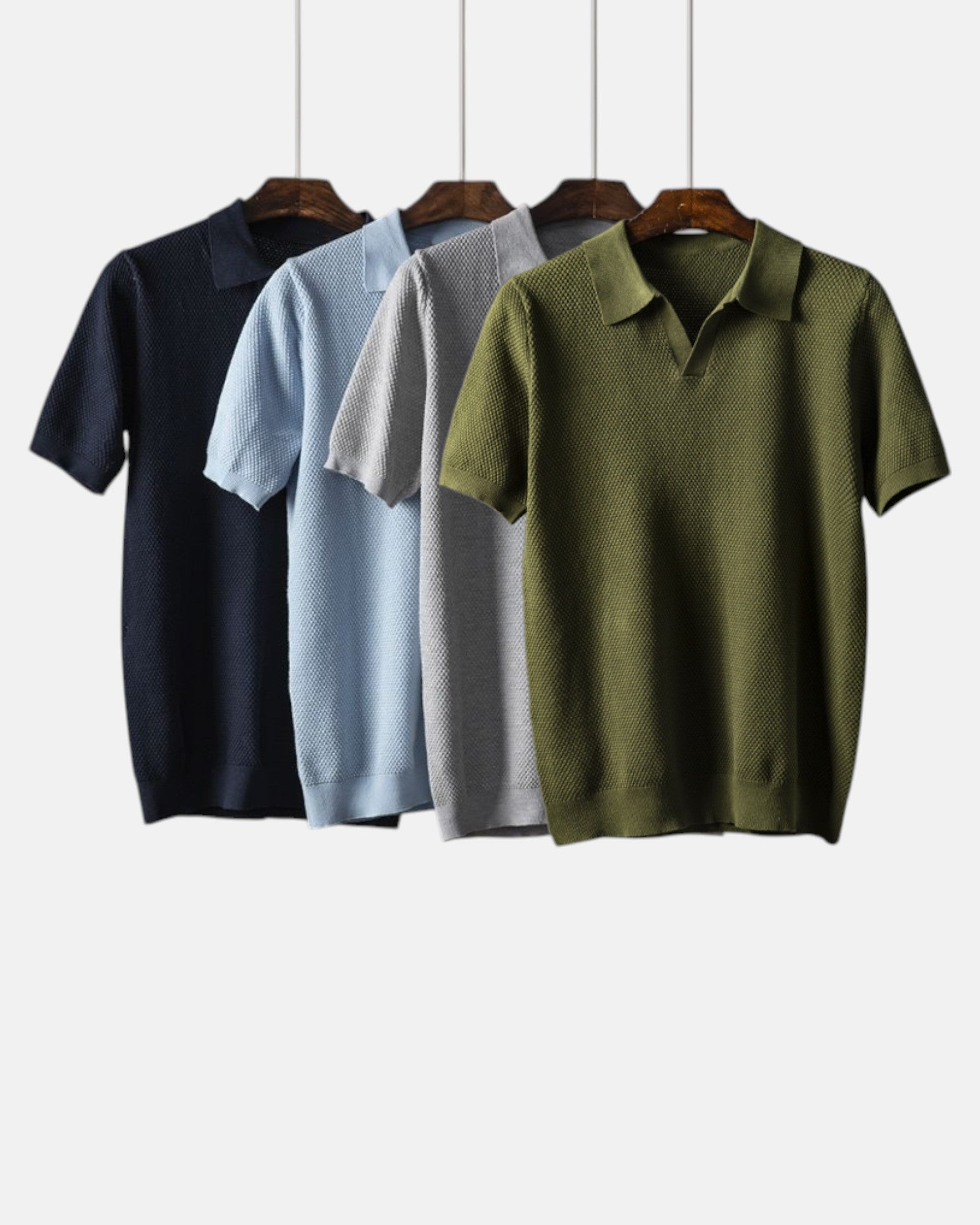 Damian – Refined Slim Fit Cotton Polo - Jade Green - S - OldMoney - Fashion