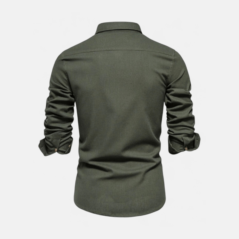 Damian – Tailored Slim Fit Shirt - White - S - OldMoney Fashion