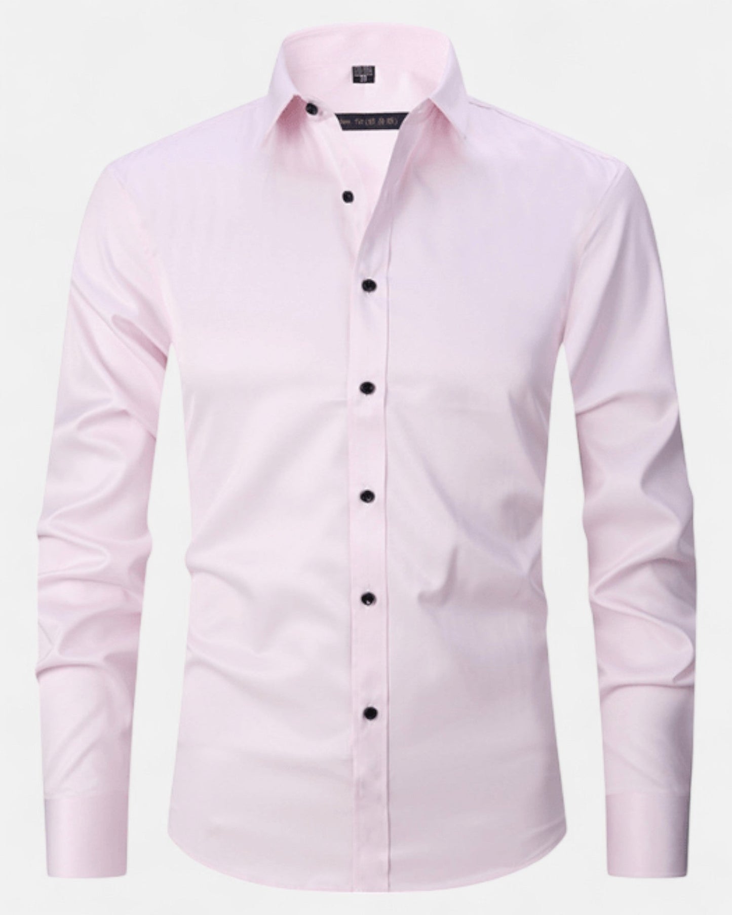 Felix – Luxe Cotton Long - Sleeve Shirt in Classic Fit - Pink - S - OldMoney - Fashion
